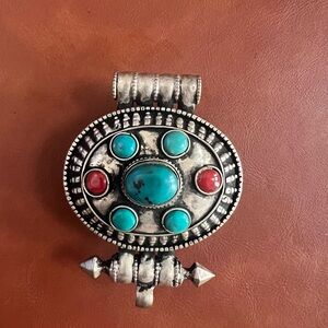Sterling Silver and Turquoise Pendant
